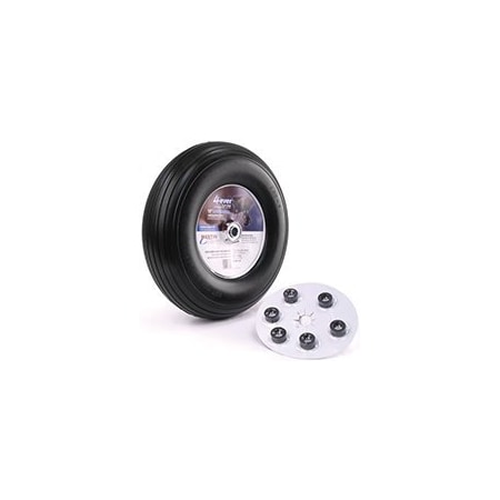 Martin Wheel 406RBPU32 Wheelbarrow Wheel with Universal Hub, 250 lb Max Load, 6 in Dia Rim, 13 in Dia Tire 406RBPU32
